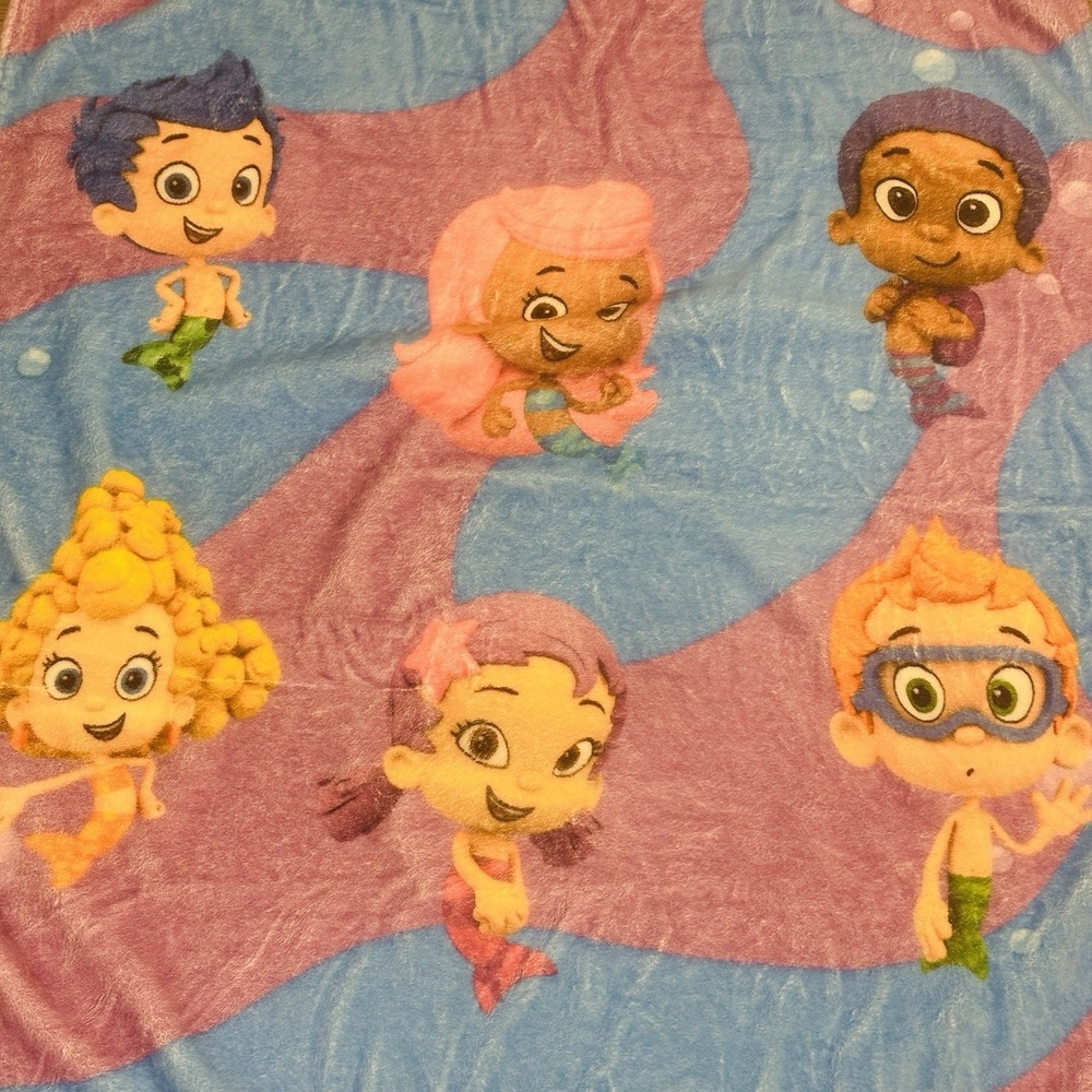 Bubble Guppies Blue Blanketβ Nickelodeon Soft Throw Toddler Bedding